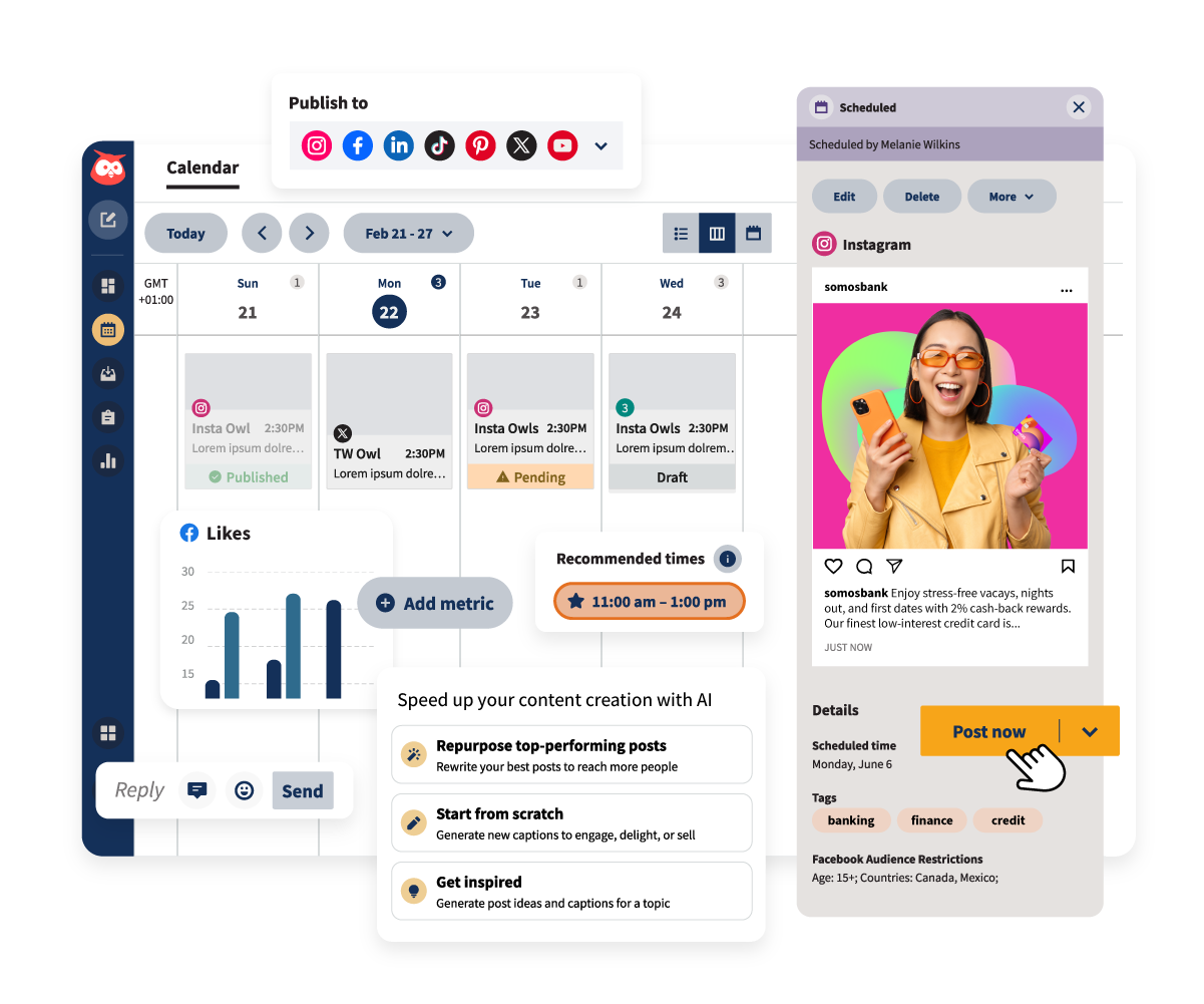 painel de produtos Hootsuite