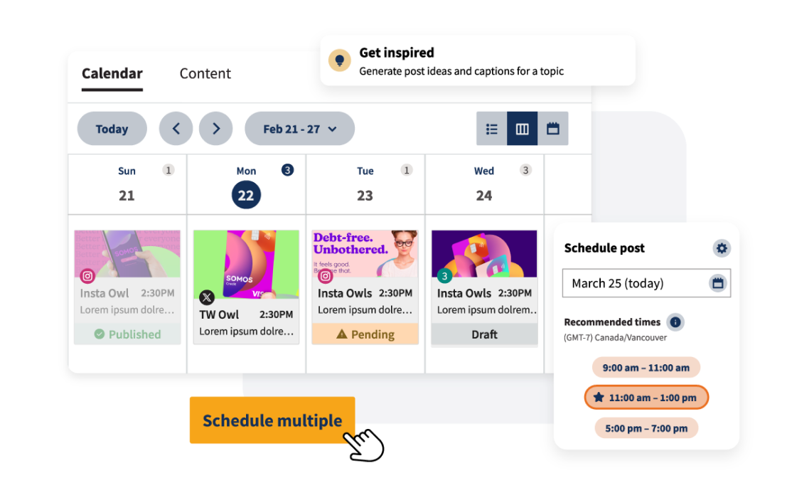 hootsuite publishing dashboard